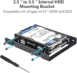 DEEPFOX 2.5" SSD HDD to 3.5" Bay Mounting Bracket Adapter Kit w/SATA Cable view 4