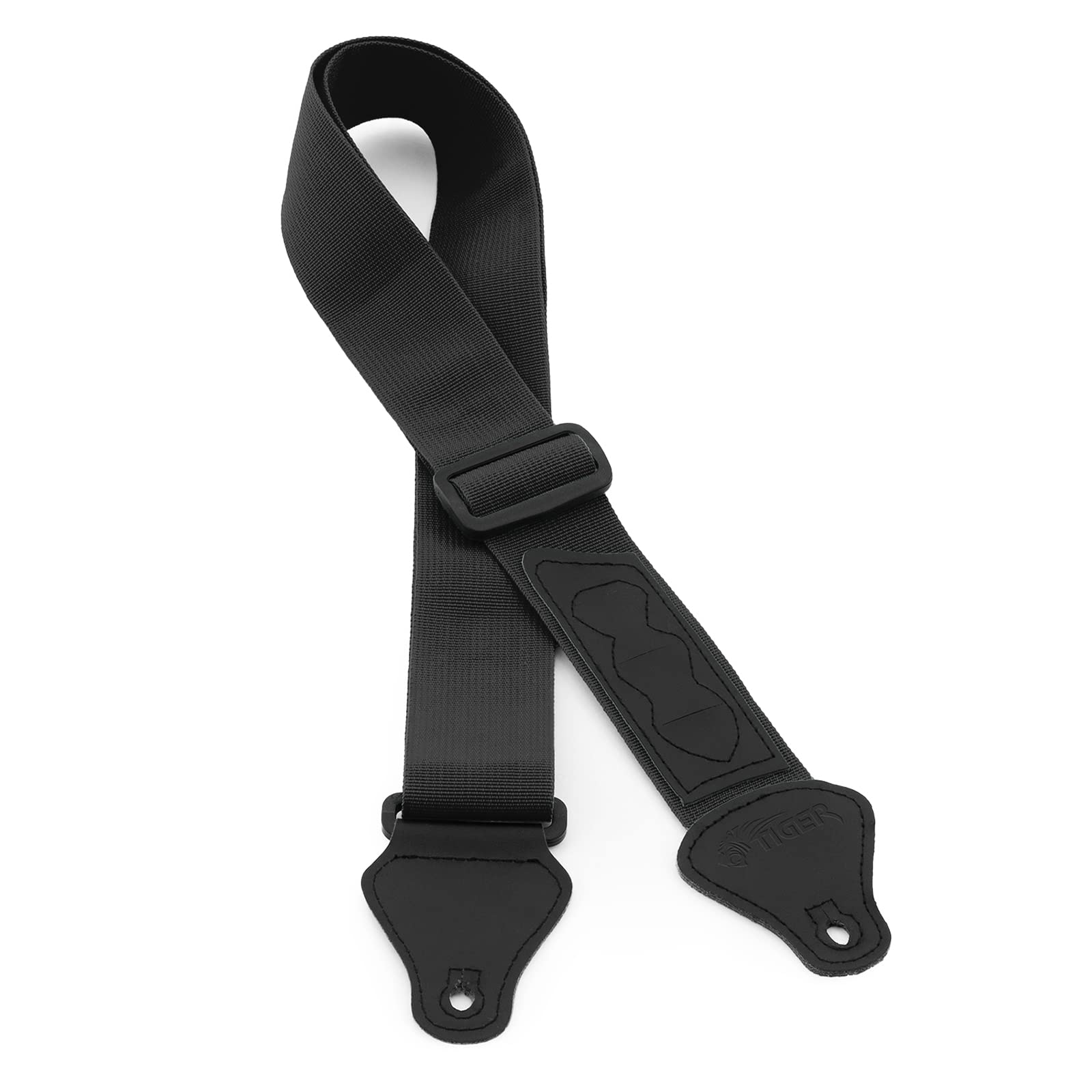 TIGER UAC4-BK Ukulele Strap for Soprano, Concert, Tenor and Baritone Ukes with Pick Holders Black