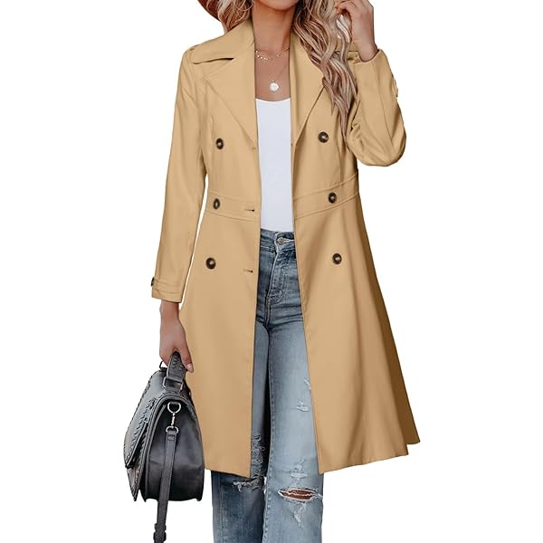 Amazon.com: JYHBHMZG Spring Autumn Trench Coat Women Korean Double