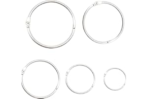 YIHUANYIFA 40pcs Binder Rings Assorted Sizes Loose Leaf Binder Ring for Loose-Leaf Book, Paper Cards, Key Rings (Assorted Size 40Pcs)