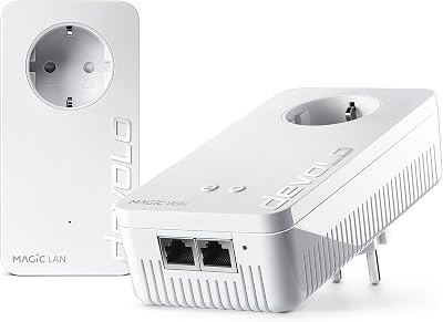 Magic 2 WiFi 6 Next Starter Kit, WLAN Powerline Adapter, bis zu 3.000 Mbit/s über Wi-Fi 6, Mesh WLAN Steckdose, 2X Gigabit LAN, weiß
