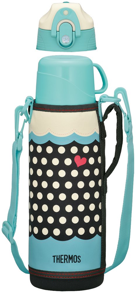 THERMOS vacuum insulation 2WAY bottle 1.0L dot Blue FFR-1004WF D-BL