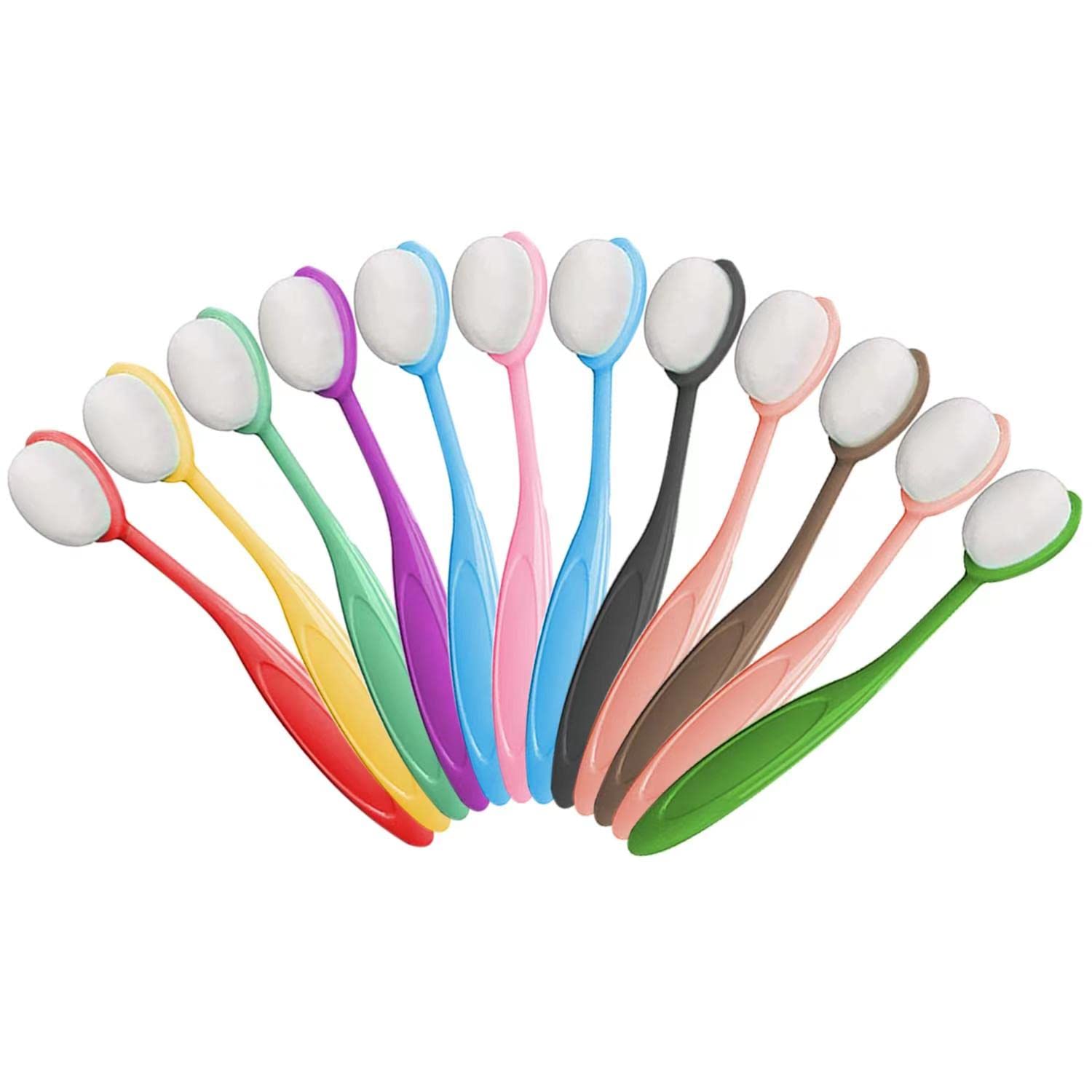 Blending Brushes for Crafts, 12PCS Craft Ink Blending Brushes Colorful Painting Brushes Background Stencil Brush Set Makeup Blush Artist Craft Tool for Painting, Drawing, Card Making, Stamp, Stencil