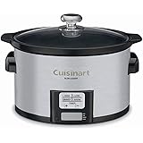 Cuisinart PSC-350 3-1/2-Quart Programmable Slow Cooker, Silver, 9-1/2 in H x 9.1 in W x 12.67 in L