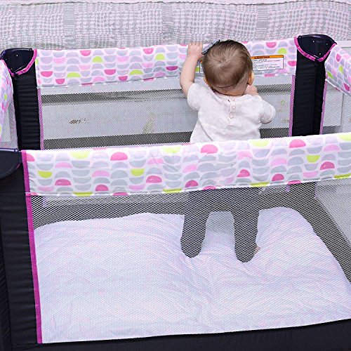 TILLYOU OverFilled Waterproof Pack N Play Mattress Cover Protector, 39