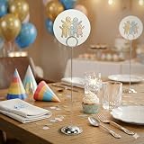 HOHIYA 12 Pcs Table Number Holder Stands 12 Inch Stainless Steel Chrome Silver view 7