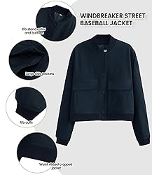 Modegal Women's Fall Varsity Bomber Jackets Long