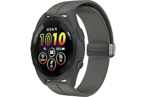 IPARTSONLINE Silicone Magnetic Band Compatible for Garmin Forerunner 265/265s/ 255s/255/Venu 2 18mm 22mm Quick Release Sport Replacement Wristband Strap