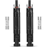 CNLonQcom 15A Solar Fuse Holder Inline IP67 Waterproof Outdoor with 10x38mm Fuse for Solar Panel and Solar Controller DC1000V