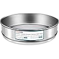 LVDALAB 304 Stainless Steel Mesh Lab Sieve, 60 Mesh (0.3mm) Aperture Test Sieve, 7.9Inch(20cm) Diameter Economy Standard Analysis Sample Test Sieves for Industrial Laboratory Homes