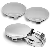 winterrock 4PCS Car Wheel Center Caps, ABS Snap-in Auto Wheel Center Hub Caps, 2.36" OD 2.2" ID Vehicle Rim Hub Caps, Anti-Fall Protective Cover, Universal for Car, SUV, Sedan, Truck (Silver)