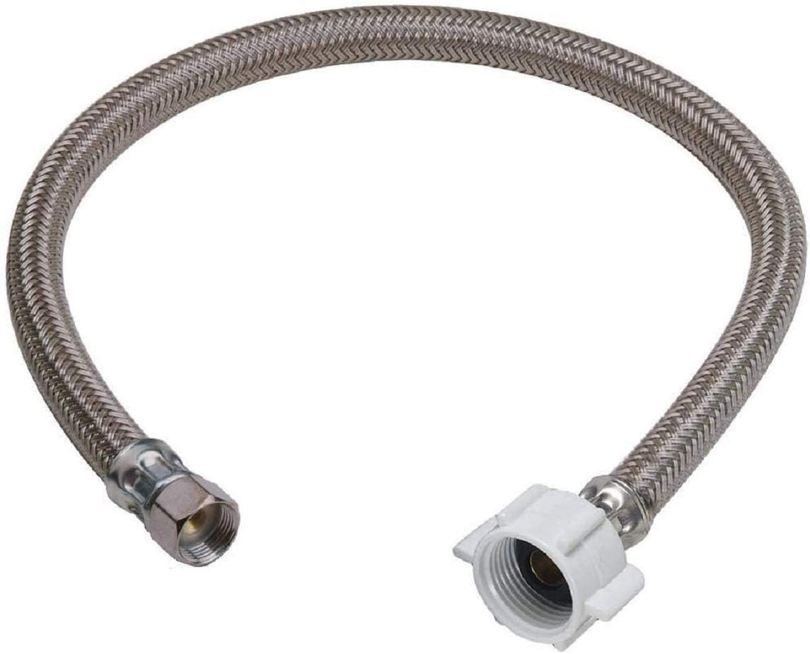 EZFluid 16“ Toilet Water Supply Connector, Braided Stainless Steel 3
