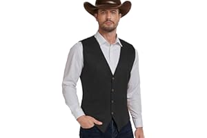 Century Star Cowboy Vest Men - Cowboy Costume Men Western Suit Dress Vest Wedding Waistcoat Pirate Vintage Halloween Costumes