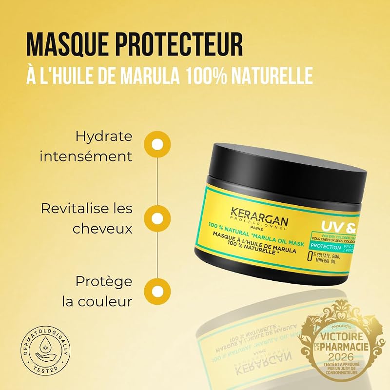 - Masque Cheveux Colorés Marula Protection Couleur - 250ml