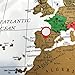 LA ARONET Scratch Off World Map – World Poster with Colorful Countries - Travel Tracker Map for World Travelers (Extra Large Map in Standard Poster Size 22.375in X 34in) Detailed Cartography Map