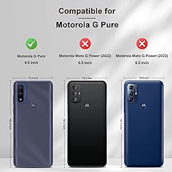 Jasonyu Flip Wallet Case for Moto G Pure,Leather