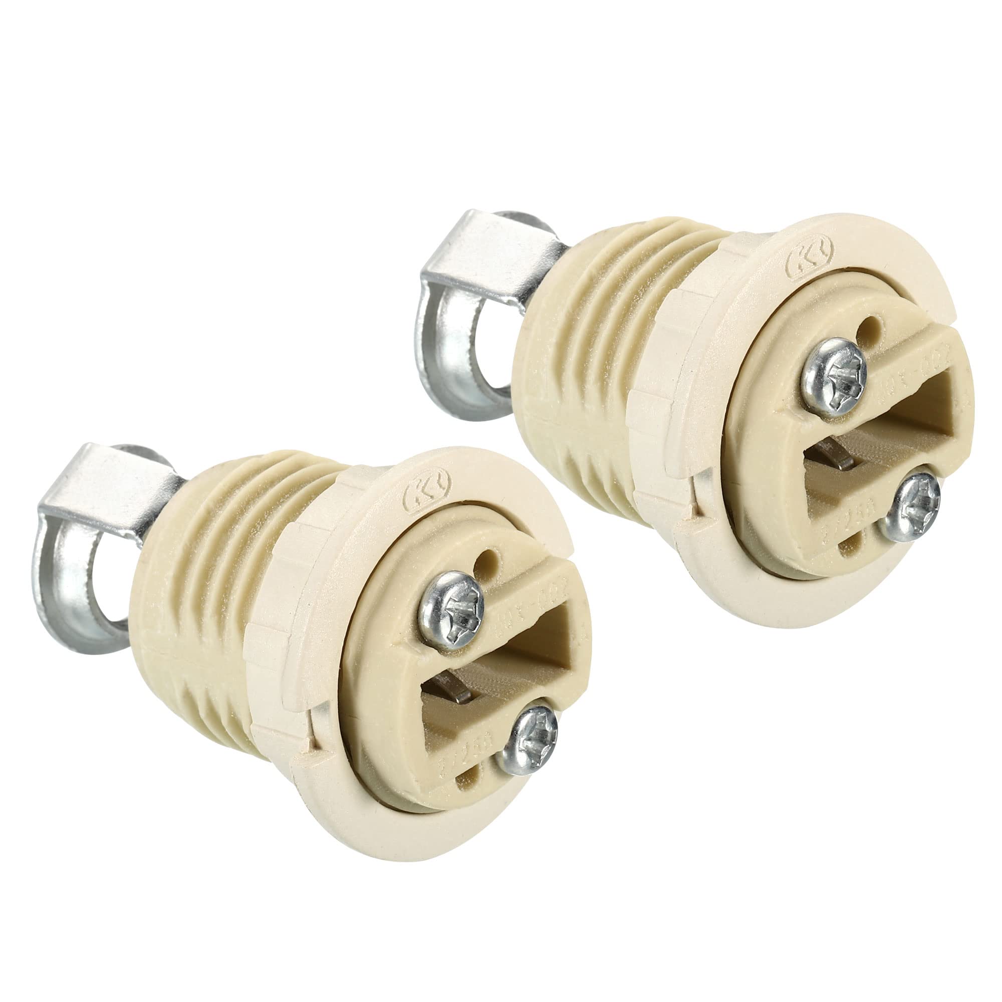 PATIKIL G9 Light Base Socket, 2 Pack Ceramic Lamp Bulb Holder Connector Lighting Replacement for Halogen Incandescent LED Light Bulb