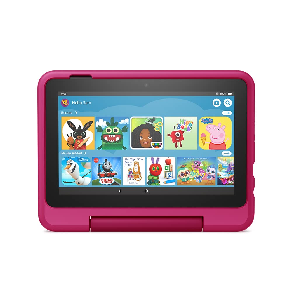 Kid-Friendly Case for Fire 7 tablet | Only compatible with 12th generation tablet (2022 release), for ages 6+, Rainbow Universe