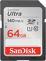 SanDisk 64GB Ultra SDXC Memory Card UHS-I U1 Class 10 140 MB/s Read