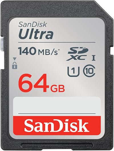 SanDisk 64GB Ultra SDXC Memory Card UHS-I U1 Class 10 140 MB/s Read
