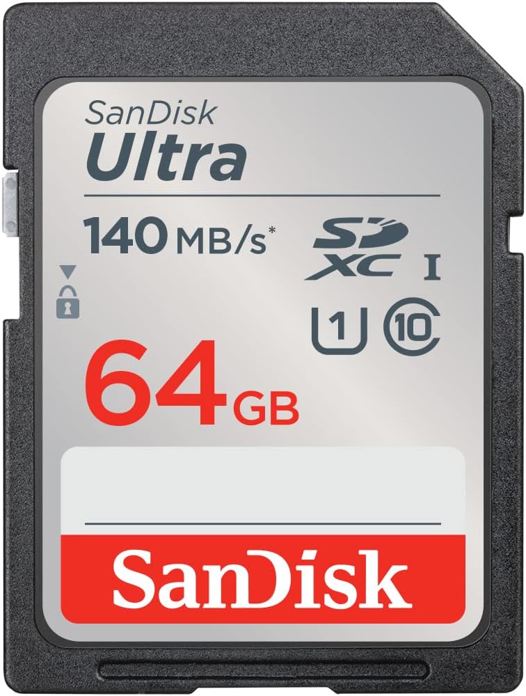 SanDisk 64GB Ultra SDXC Memory Card UHS-I U1 Class 10 140 MB/s Read
