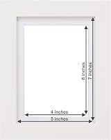 Fabian Clarke London 7x5 Modern White Wooden Frame with 6x4 Mount view 2