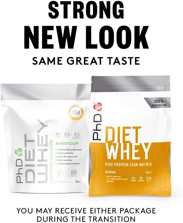 PhD Nutrition Diet Whey Low Calorie Protein Powder, Low Carb, High Protein Lean Matrix, Banana Diet Whey Protein Powder - Image 3