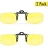 Cyxus (2 Pack) Clip-on [Blue Light Filter] Glasses SET, Anti Eye Strain Block UV Better Sleep Unisex (Mens/Womens) Computer Reading Eyewear