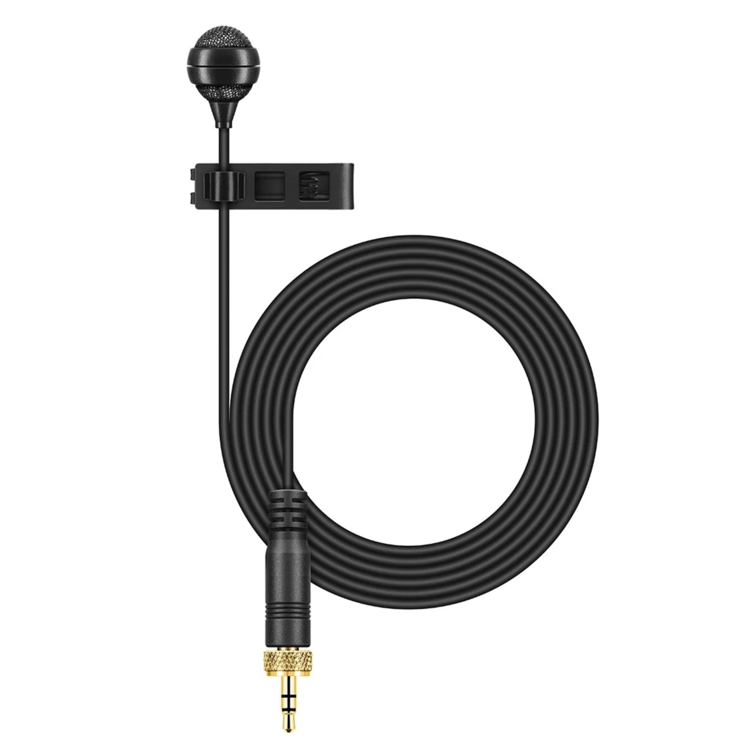 Sennheiser ME 4 Professional Cardioid Condenser Lavalier Microphone with Excellent Speech Intelligibility for Broadcasting and Presentations - Anthracite (508936), Black