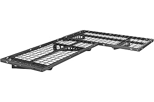 FLEXIMOUNTS 2 Pack 2x4ft Corner Wall Shelving Garage Storage Rack, 24x48 inch Floating Shelves, 660lbs Total Weight Capacity, Black, Pro Series