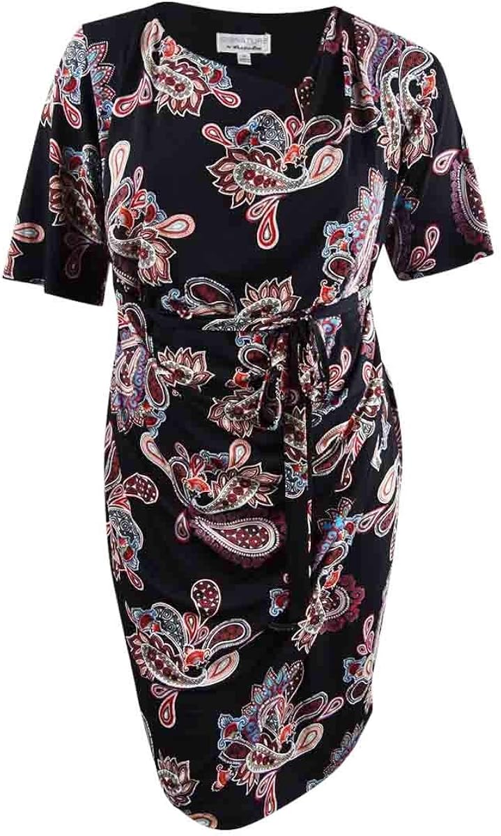 floral ruched chiffon faux wrap dress
