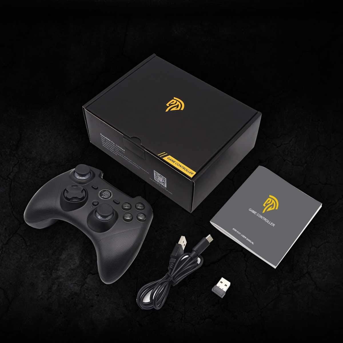 EasySMX Wireless Game Joystick Controller, 2.4G Wireless Gamepad Joystick PC, Dual Vibration, 8 Hours of Playing for PC/Android Phones, Tablets, TV Box: Computers & Accessories
