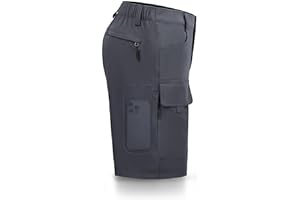 Hiauspor Men's Hiking Cargo Shorts 9"/10" Quick Dry Lightweight Waterproof for Golf Tactical Fishing Casual with 6 Pockets