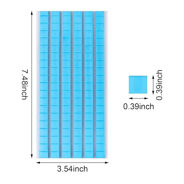 FEOSKY ADHESIVE POSTER STICKY TACK PUTTY, REUSABLE AND REMOVABLE ADHESIVE PUTTY, MOUNTING PUTTY FOR DISPLAYING WALL PAINTINGS, PICTURE, DECORATION, CRAFTS (BLUE, PACK OF 3)