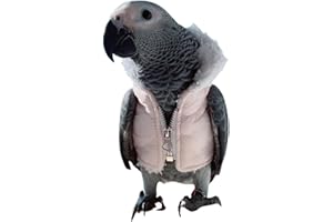 CXYYXF Bird Cloth Christmas Party Birthday Costume for Parrot Halloween Pet Birds Clothes Birds Cosplay Outfit Hoodies (Pink,2XL)