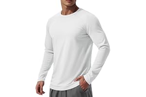 MAGCOMSEN Men's Rash Guard Swim Shirts UPF 50+ Dry Fit UV Sun Protection Long Sleeve Shirts for Men Summer Athletic SPF Tee