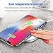 KEKLLE Qi Certified Fast Wireless Charger ST Solution NPO capacitor NO RADIATION (White)