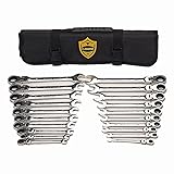 FLZOSPER 20pc. Flex-Head Ratcheting Wrench