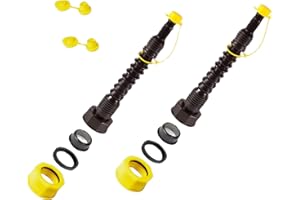 EZ-POUR Standard Spout Replacement (Pack of 2) | Fits 1-5/8” Openings | Compatible With EZ-POUR® Adapters | Fits Older Vehicle Gas Tanks, Water Jugs Or Gas Cans | Flexible, Durable Replacement (80080)