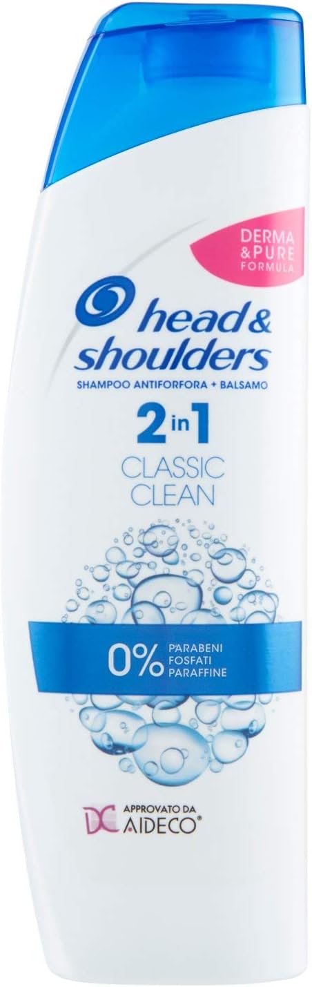 Head & Shoulders Shampoo Antiforfora 2 in 1 Classic Clean, 225 ml, 225 ml (Pack of 1)
