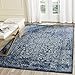 SAFAVIEH Evoke Collection 4' x 6' Navy/Ivory EVK256A Oriental Distressed Non-Shedding Living Room Bedroom Accent Rug