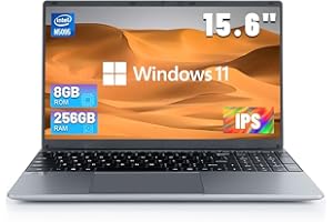 URAO 15.6'' Laptop 8GB DDR4 256GB SSD, Quad-Core Intel Celeron N5095 Processors, 1366P IPS FHD Display Laptop Computer,Numeric Keypad USB 3.0, Bluetooth 4.2, 2.4/5G WiFi