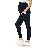 Leggings Depot Maternity Pants for Women Over The Belly Pregnancy Joggers Casual Lounge Pants