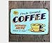 Fresh Brewed Cafe Coffee Vintage Metal Tin Sign Retro Decor For Bar Wall Pub Home Decor Tin Sign Posters 12 x 8 Inch