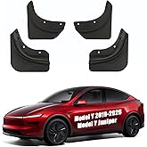 Upgrade 2025 Mud Guard for Tesla Model Y Juniper Accessories, All-Weather Splash Protection, Durable Mud Flaps Body Kits for Tesla Model Y 2019 2020 2021 2022 2023 2024 2025