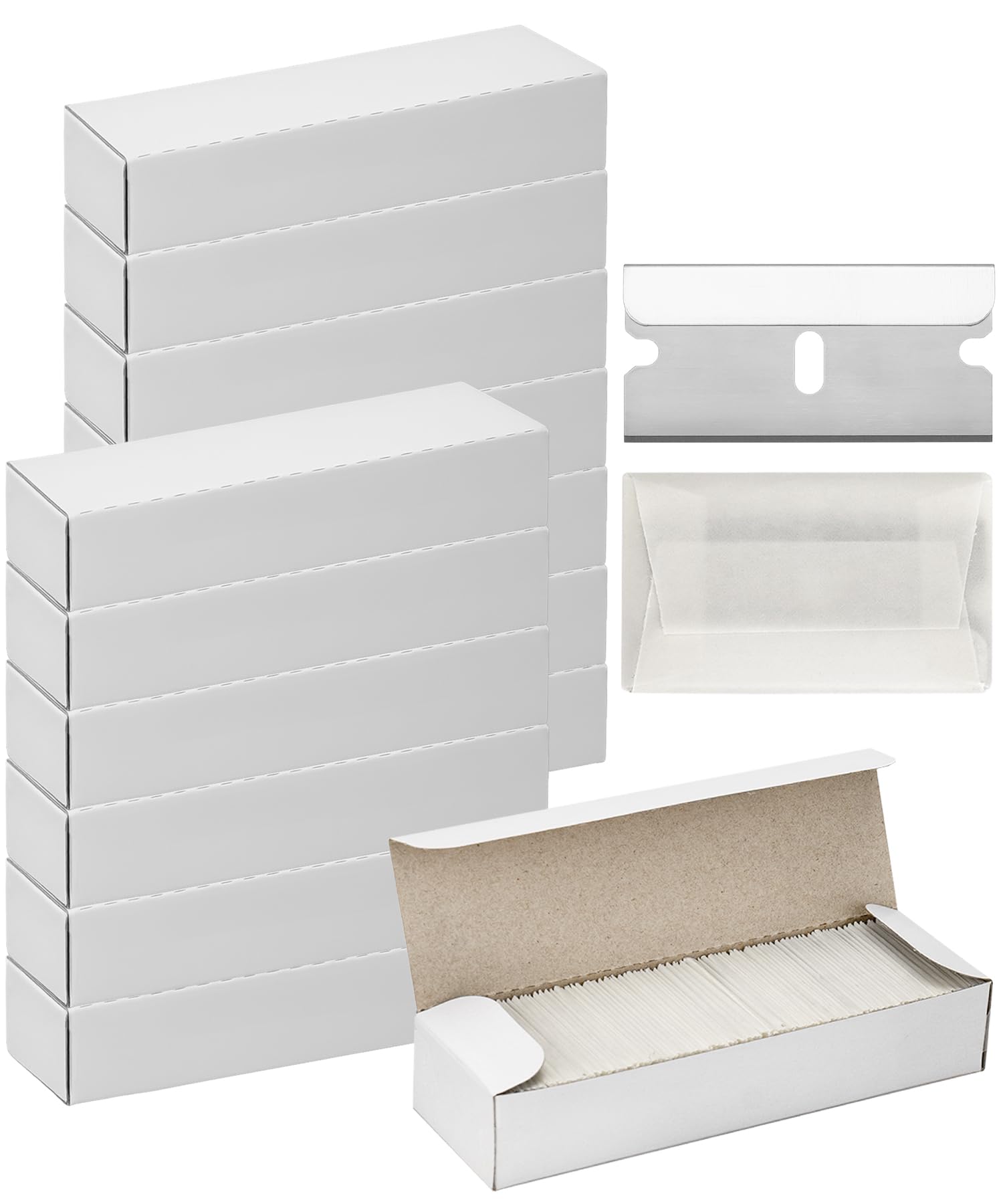 Bates- Single Edge Razor Blades, 1400 Pack, Silver, Carbon Steel Razor Blades Single Edge Blades Image