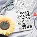 26 Packs Stencils for Journal and Diary DIY Drawing Stencils, Greeting Card Template