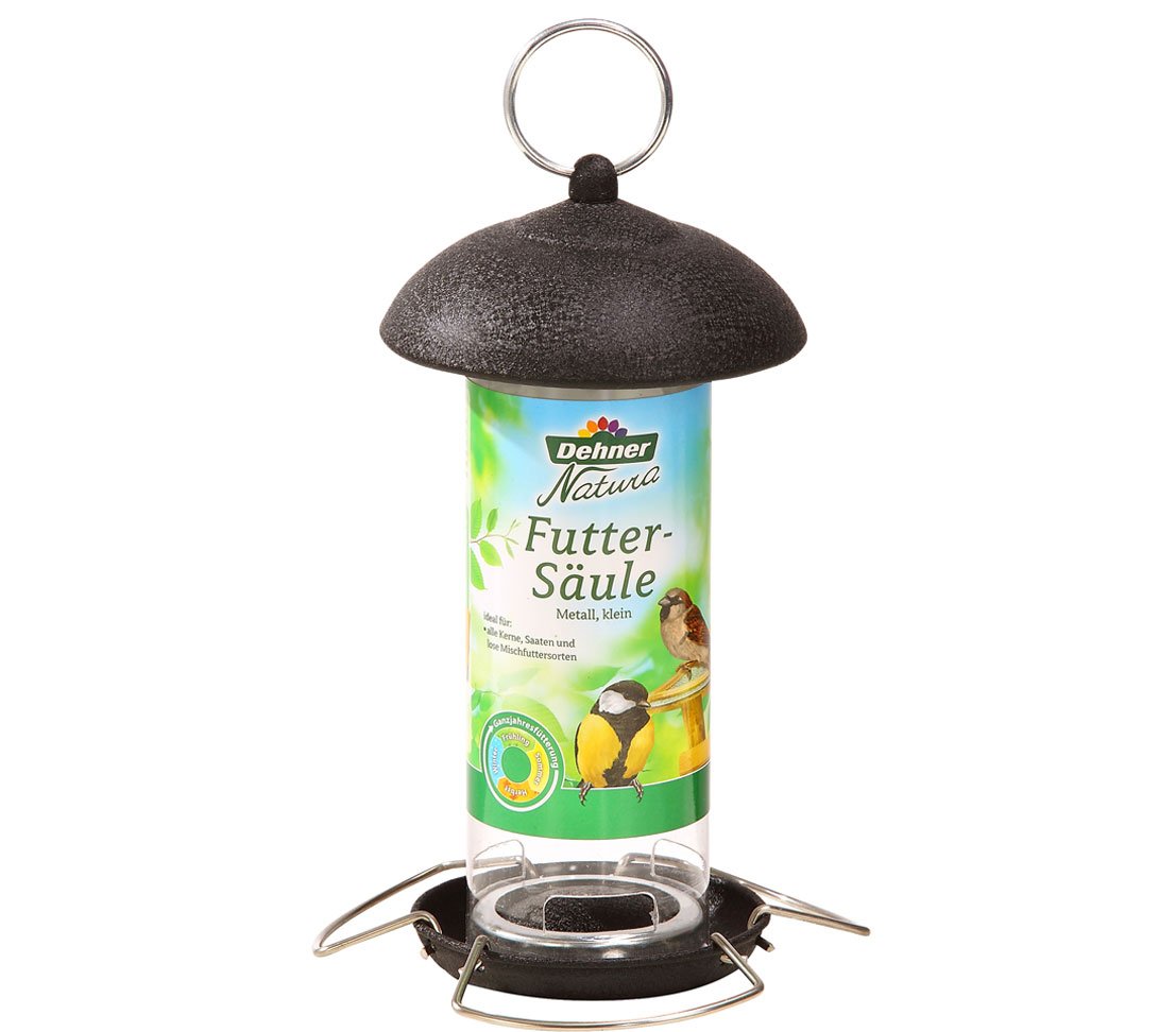 Dehner Natura Feed Column for Kernels, Seeds and Mixed Foods approx. 21 x 13 x 13 cm Metal