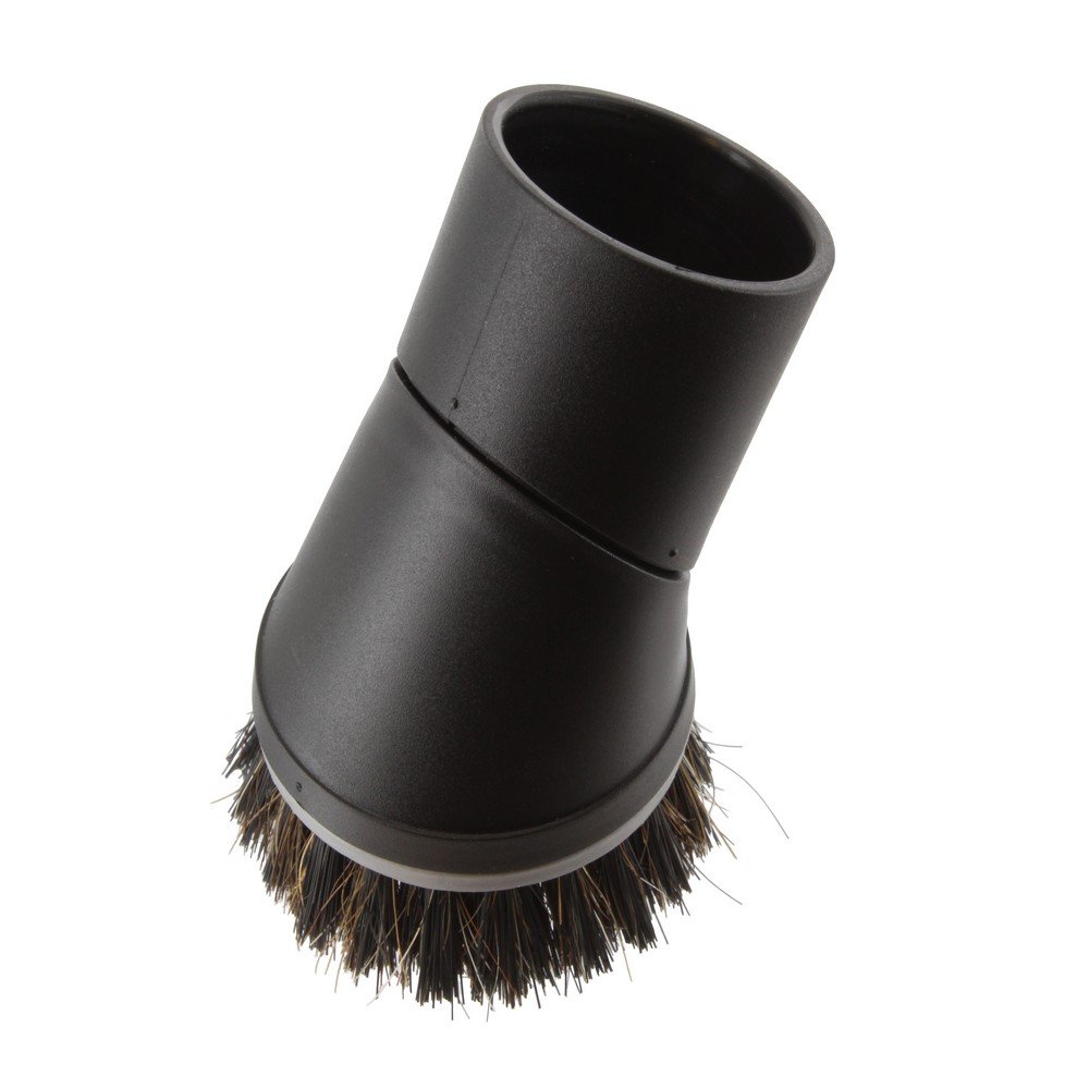 Paxanpax 7132710, PFC852 Compatible Miele Universal Natural-Bristle Swivel Neck Round Dusting Brush (SSP10), Black