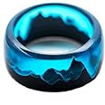 YLTPAJK Wooden Epoxy Ring, Glow Rings, Luminous Glow Ring Glowing in the Dark